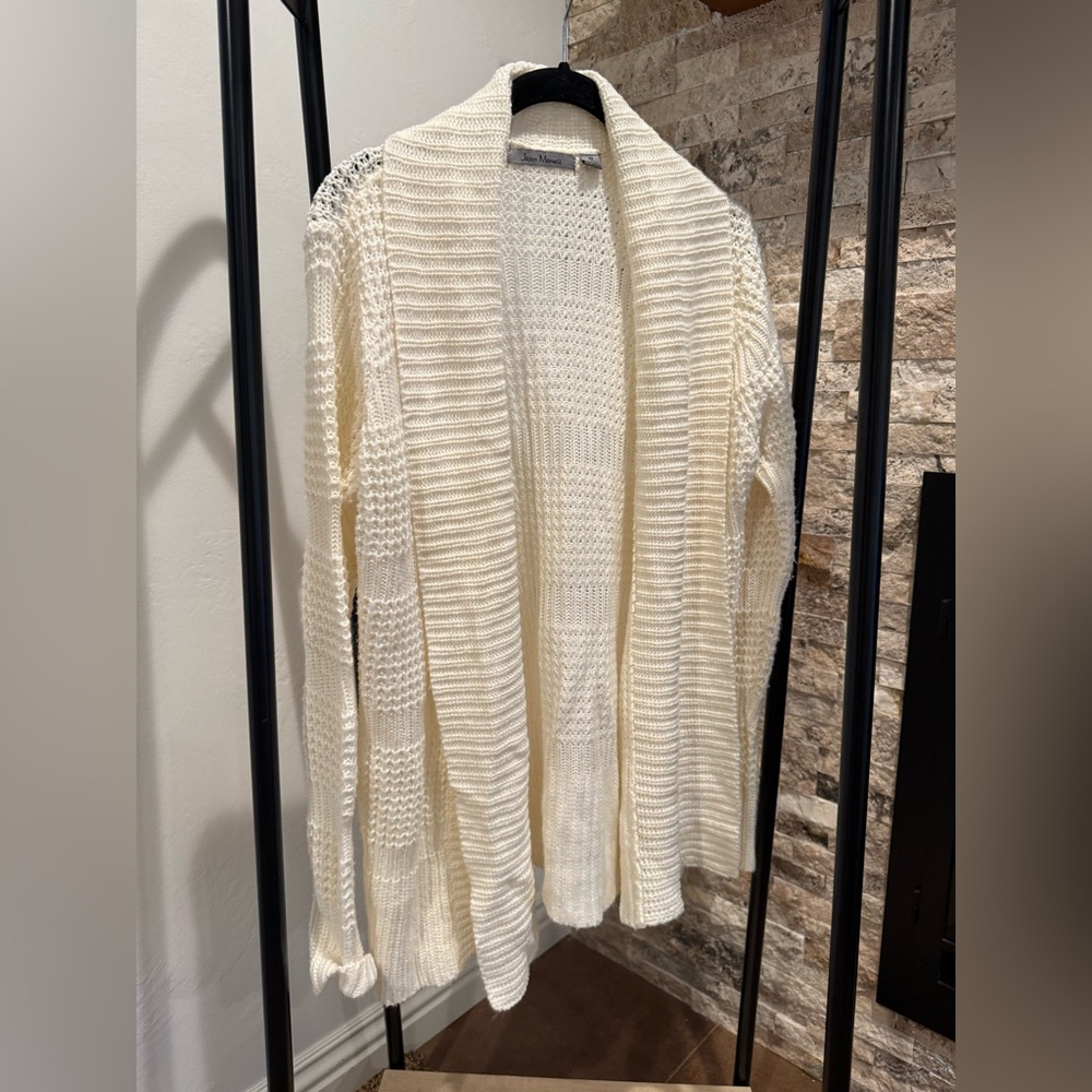 Cozy Cream Open-Front Sweater Cardigan